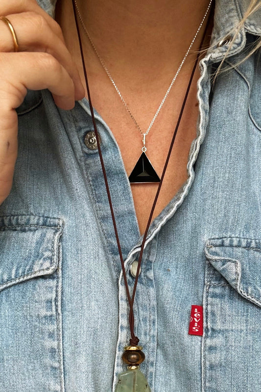 Pyramid Necklace - Onyx
