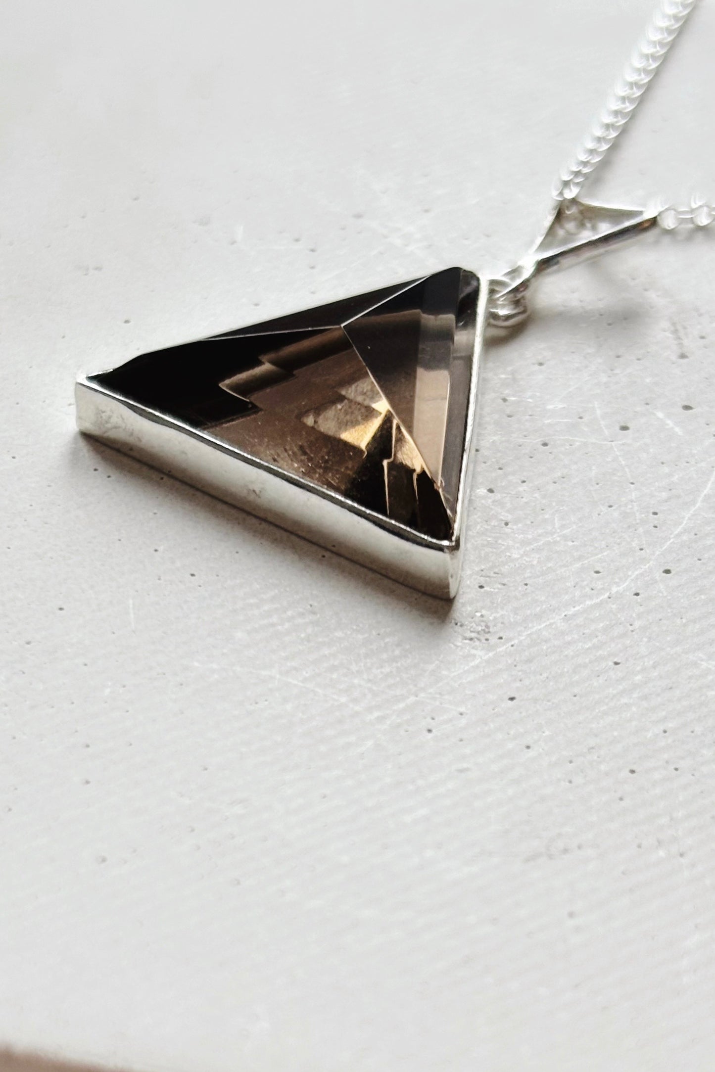 Pyramid Necklace - Smokey Quartz