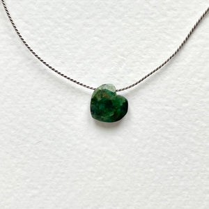 Crystal Charm Necklace | Emerald Heart