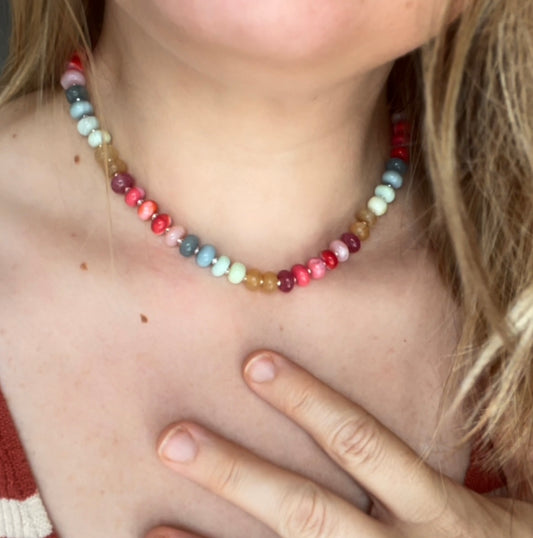 Crystal Necklace | Multi-Bright Crystals
