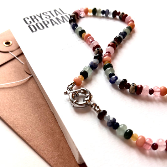 Bolt Clasp Necklace | Earth Rainbow