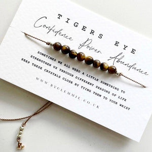 TIGERS EYE | Tie On Crystal Bracelet