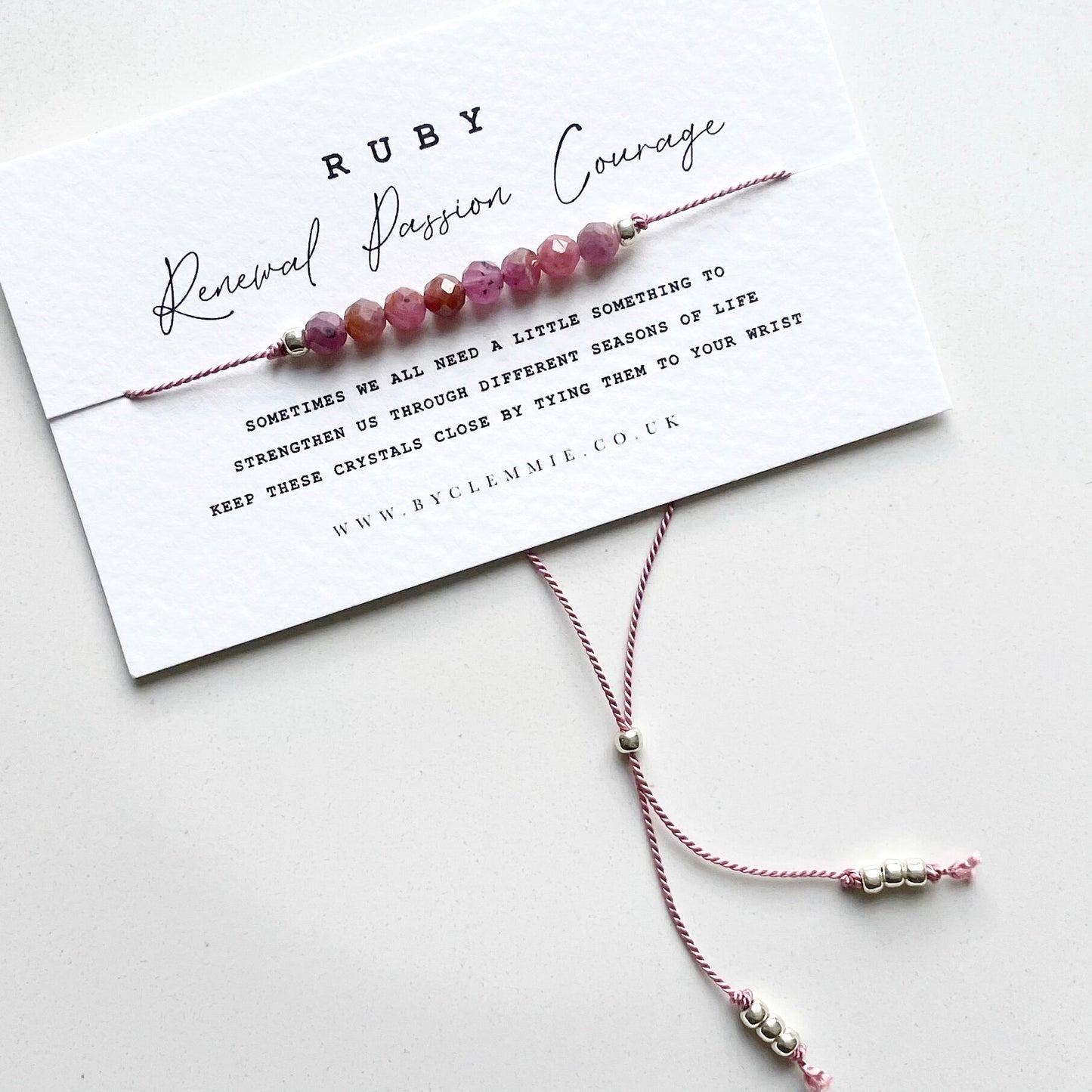 RUBY | Tie On Crystal Bracelet