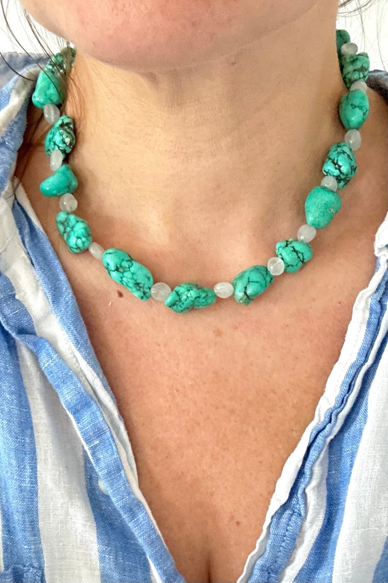 Chunky Crystal Necklace | Turquoise