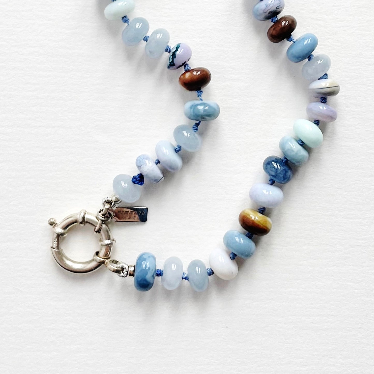 Crystal Candy Necklace  | 18" Long |  Blue colours