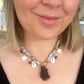Bandana Necklace Ochre + Smokey Quartz