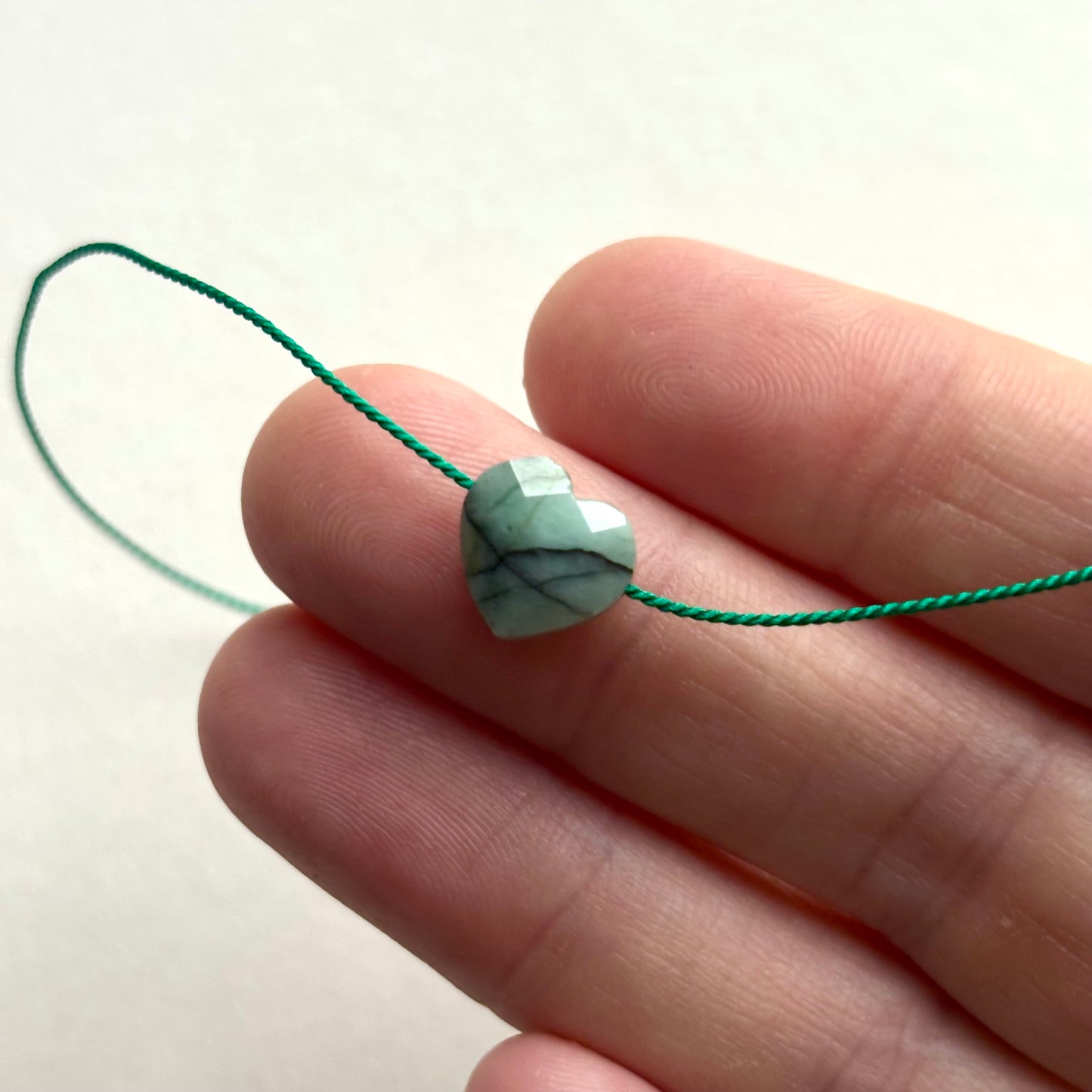 Crystal Charm Necklace | Emerald Heart