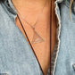 Pyramid Necklace - Rose Quartz