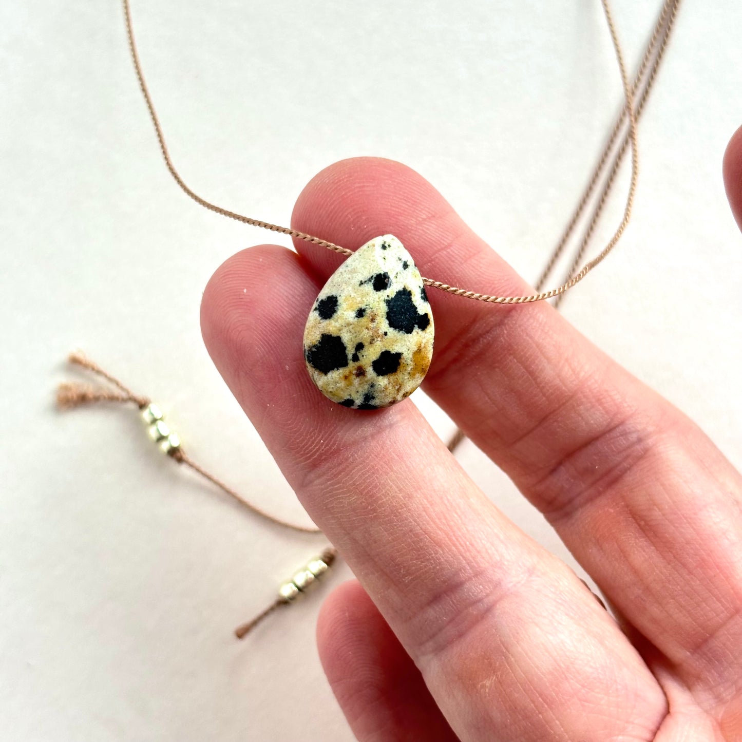 Crystal Charm Necklace | Dalmatian Drop