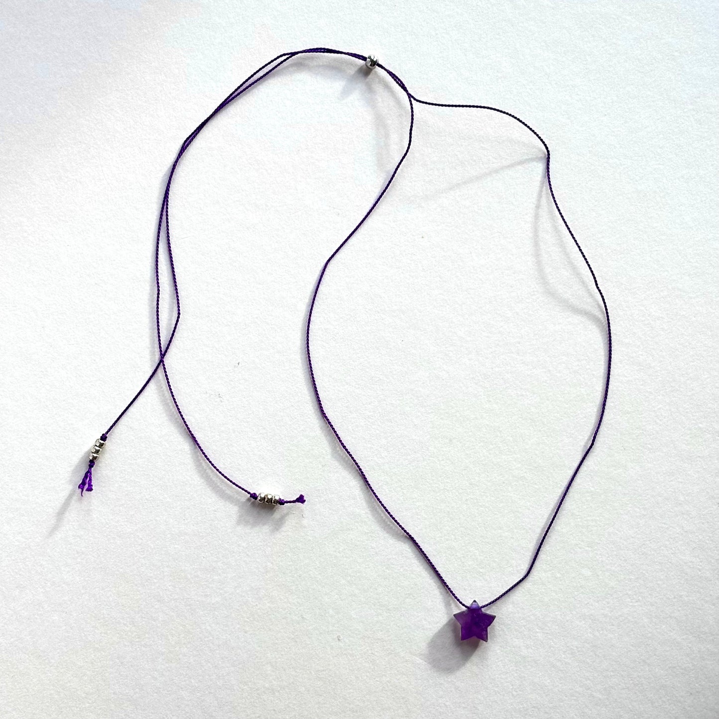 Crystal Charm Necklace | Amethyst Star