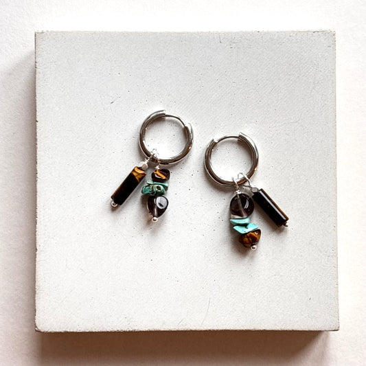 Charm Earrings | Smoky Quartz