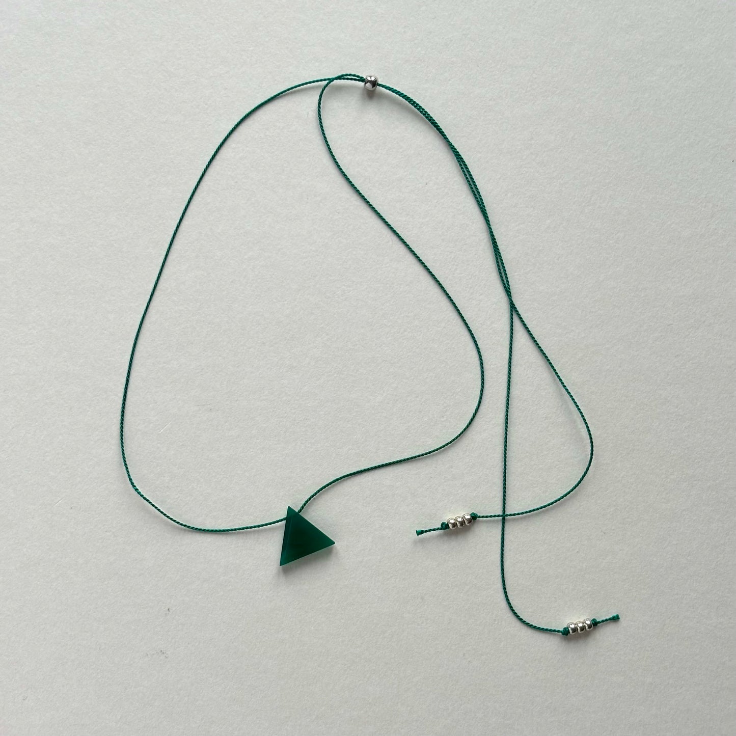 Crystal Charm Necklace | Emerald Pyramid