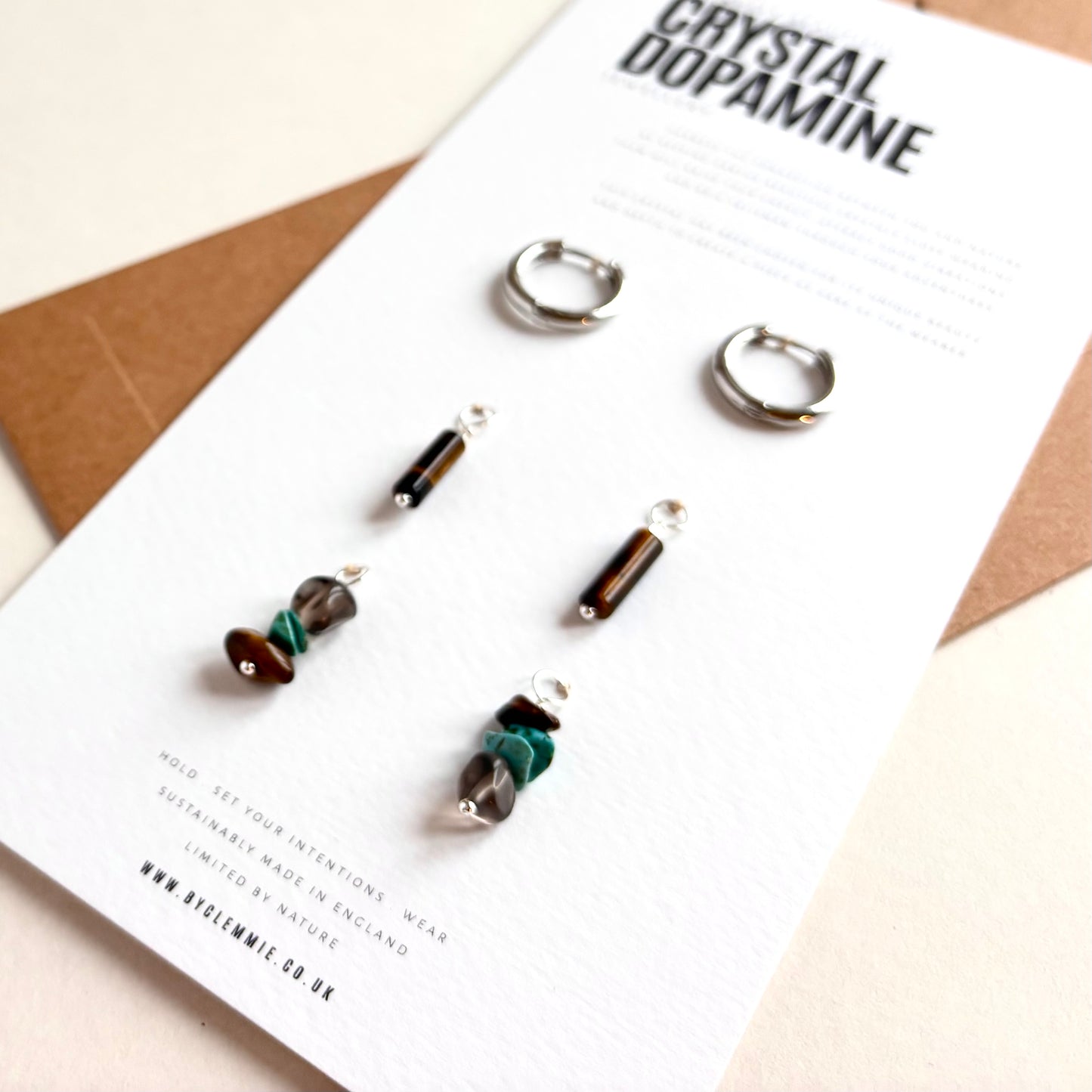 Charm Earrings | Smoky Quartz