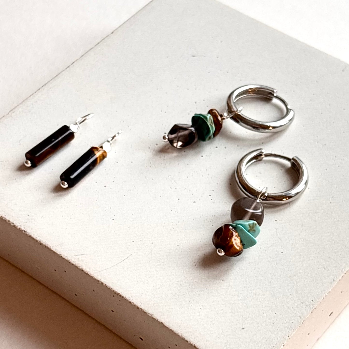Charm Earrings | Smoky Quartz