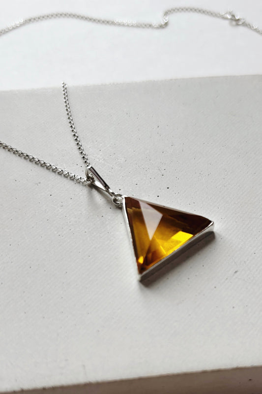Pyramid Necklace - Citrine