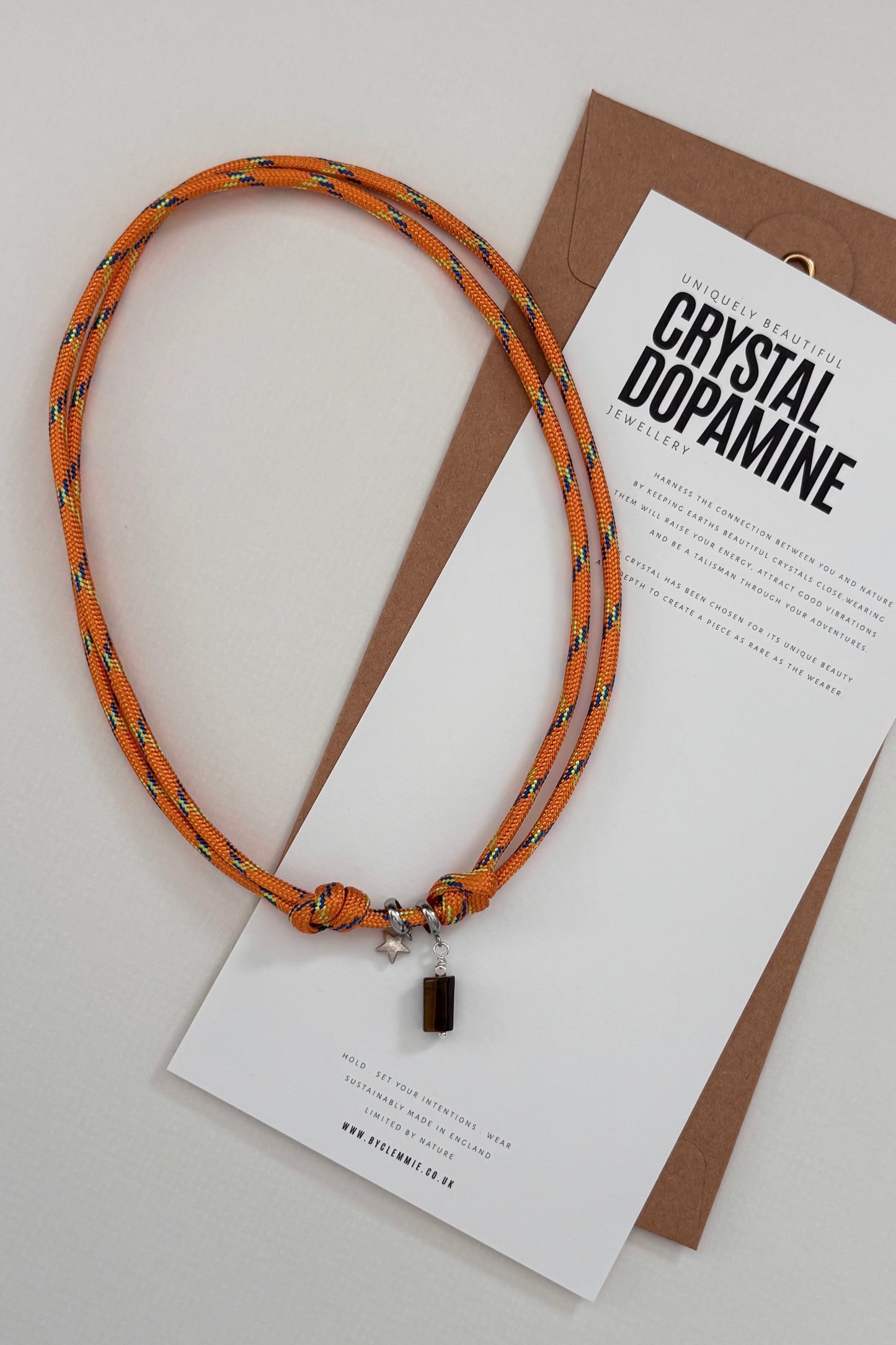 90's Chord Charm Necklace | Tigers Eye