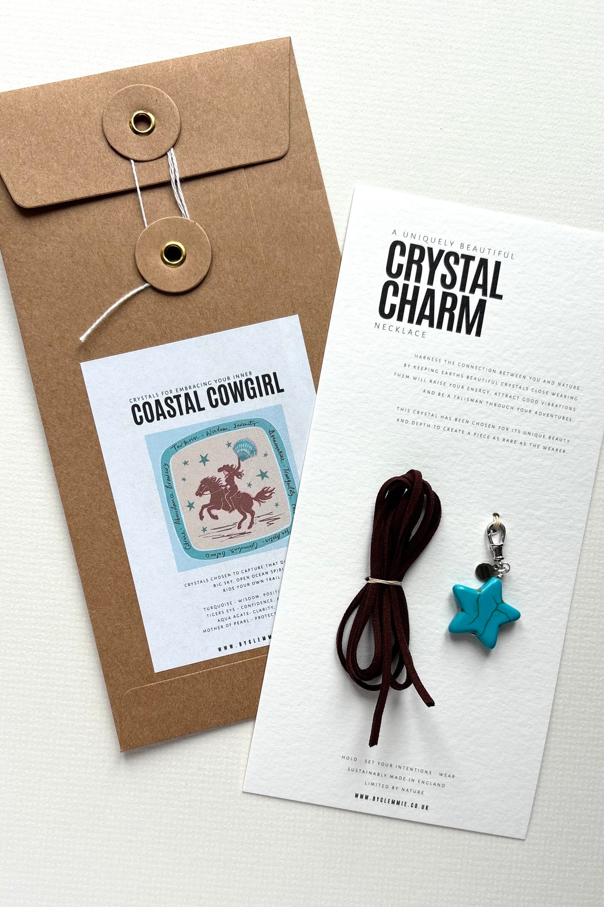 Turquoise Star | Charm + String