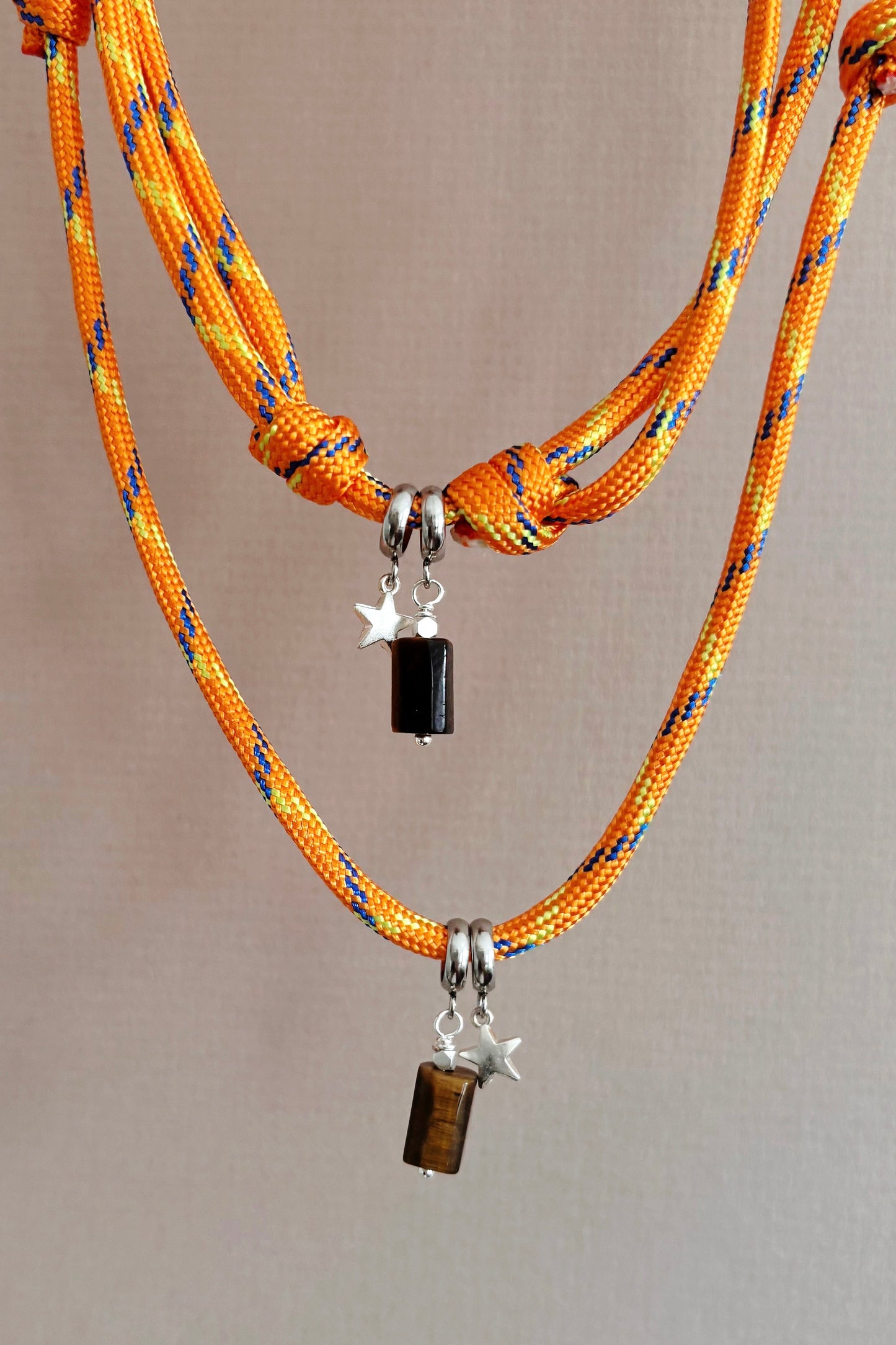 90's Chord Charm Necklace | Tigers Eye