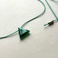 Crystal Charm Necklace | Emerald Pyramid