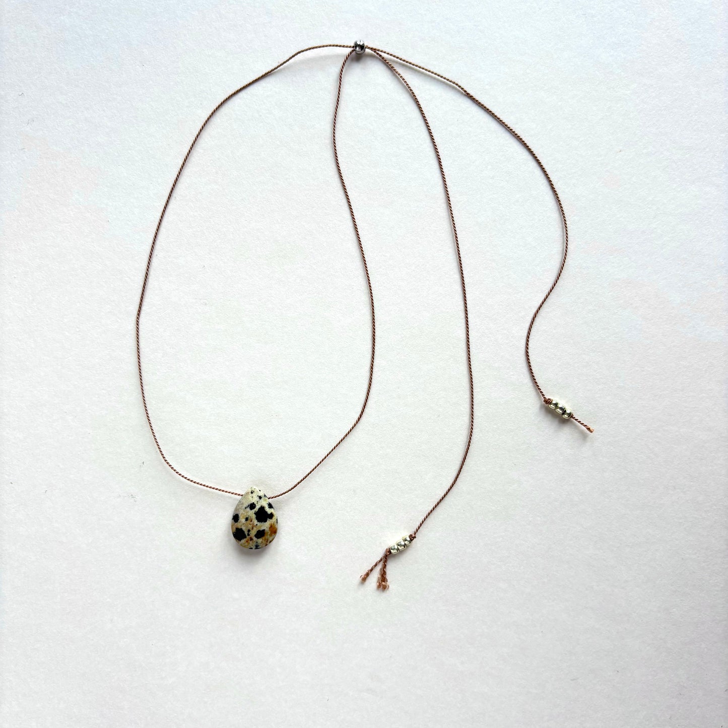 Crystal Charm Necklace | Dalmatian Drop
