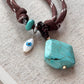 90's Chord Charm Necklace | Turquoise