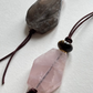 Long Statement Necklace Rose Quartz