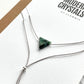Crystal Charm Necklace | Emerald Pyramid