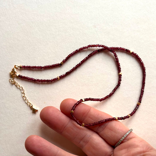 Delicate Necklace  | Garnet