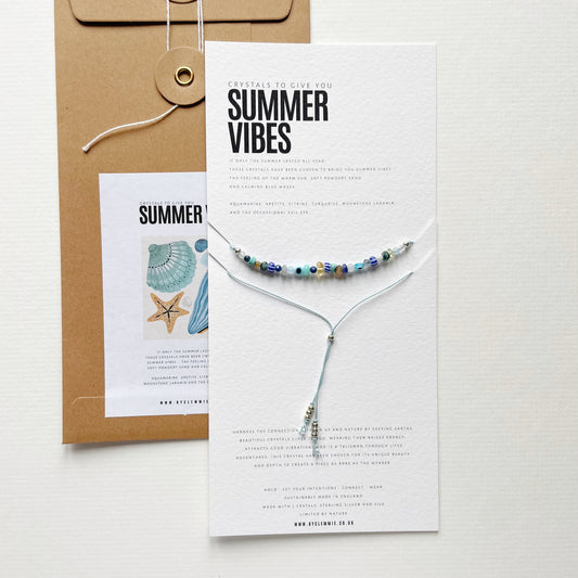 Crystal + Silk Bracelet | Summer Vibes Edit