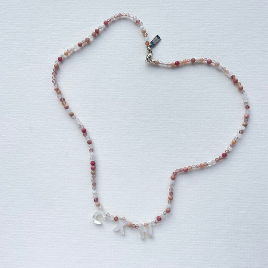 Crystal Word Pink Necklace | Customise Your Own