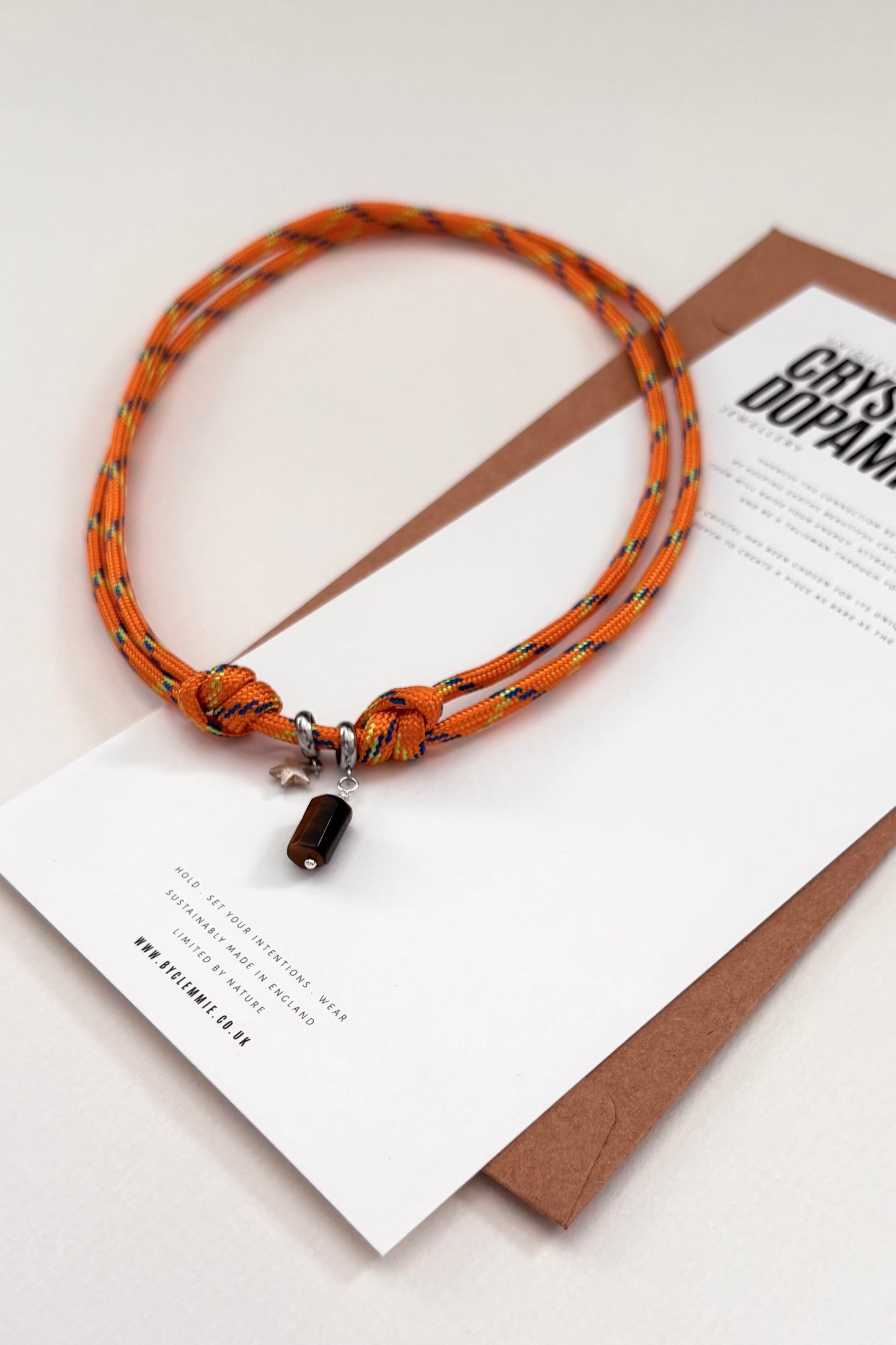 90's Chord Charm Necklace | Tigers Eye