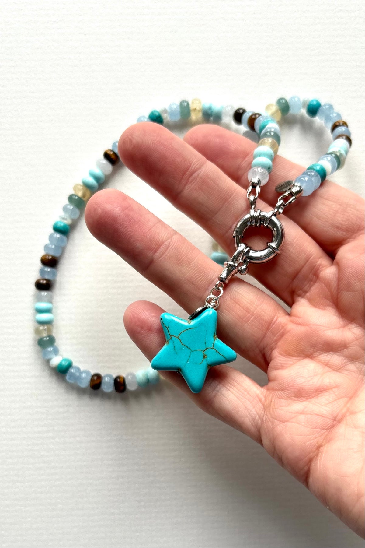 Turquoise Star | Charm + String