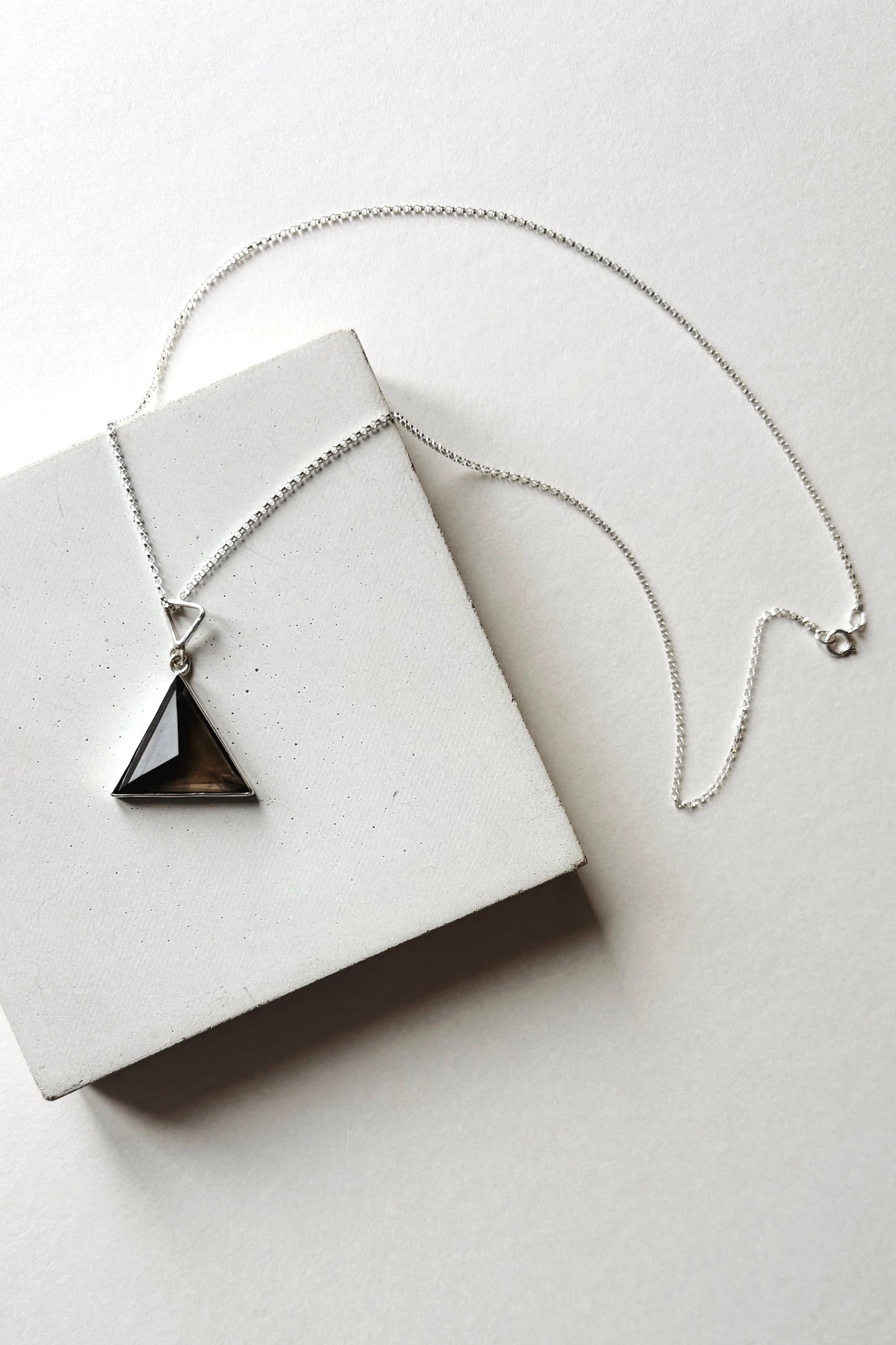 Pyramid Necklace - Smokey Quartz