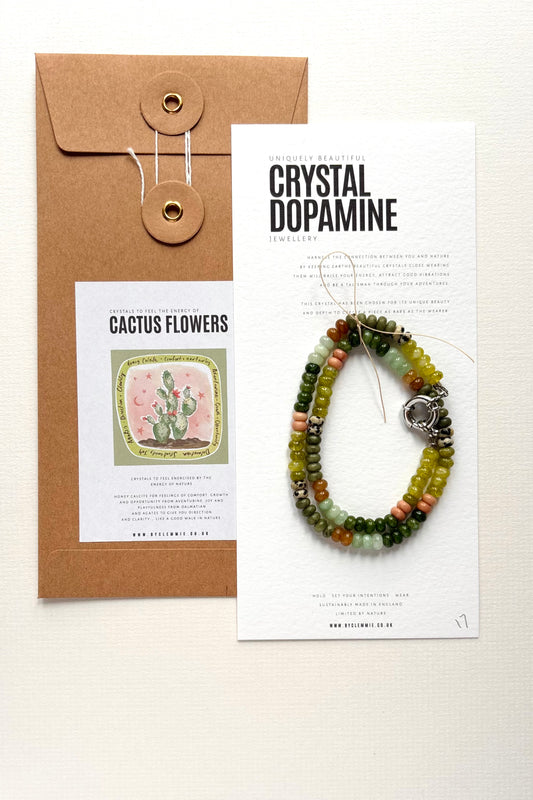 Bolt Clasp Necklace | Cactus Flowers