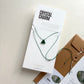 Crystal Charm Necklace | Emerald Pyramid