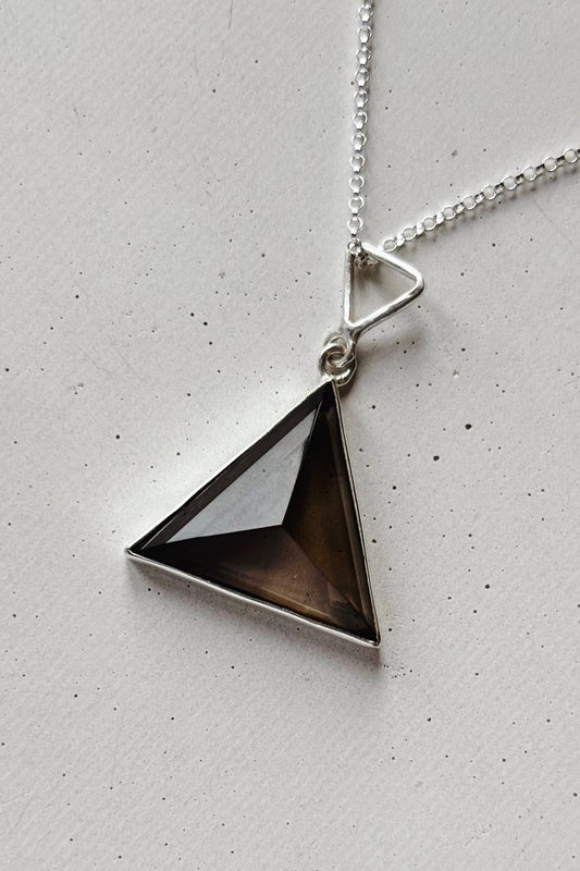 Pyramid Necklace - Smokey Quartz