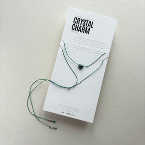 Crystal Charm Necklace | Emerald Heart