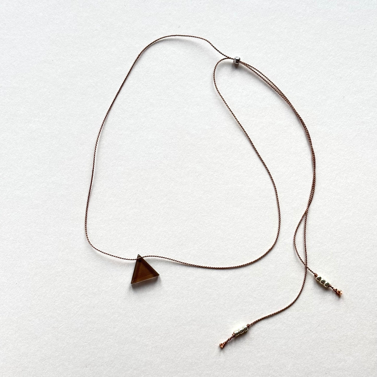 Crystal Charm Necklace | Smokey Pyramid