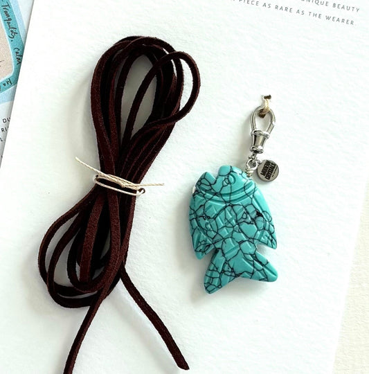 Turquoise Fish | Charm + String