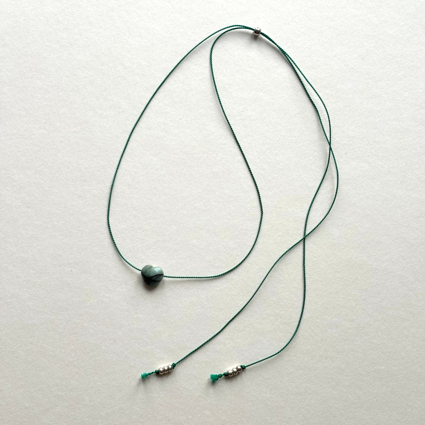 Crystal Charm Necklace | Emerald Heart