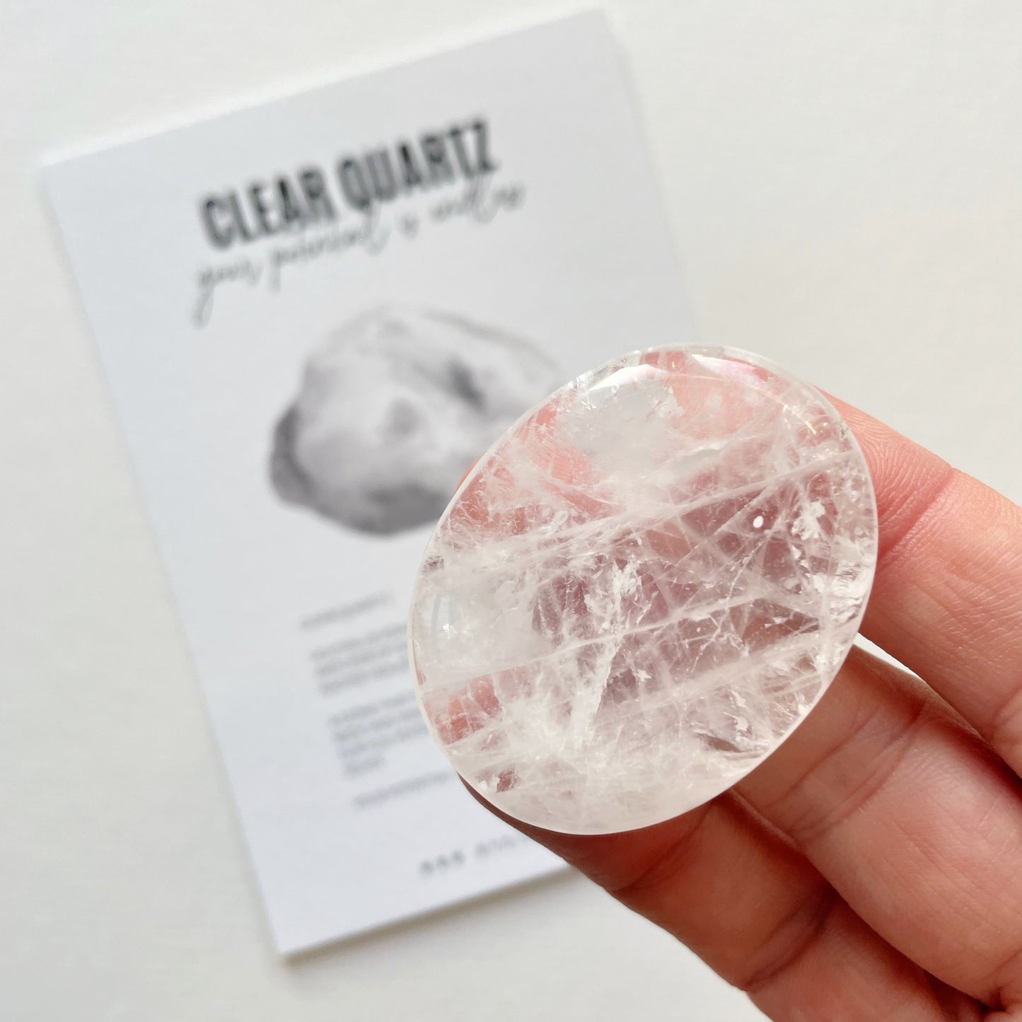 Pocket Worry Stone | Clear Quartz