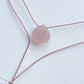 Crystal Charm Necklace | Rose Quartz Shell