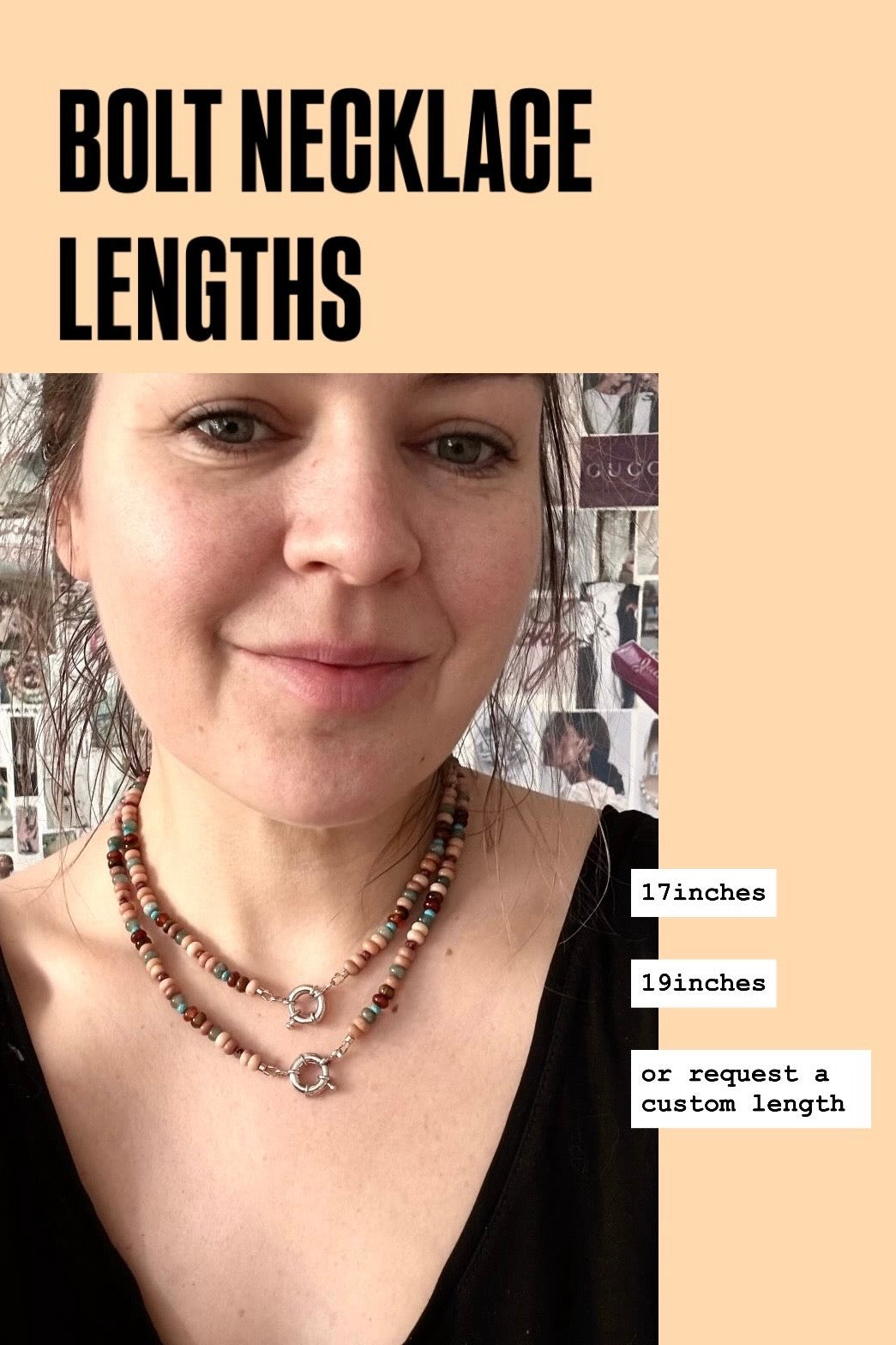Bolt Clasp Necklace | Earth Rainbow