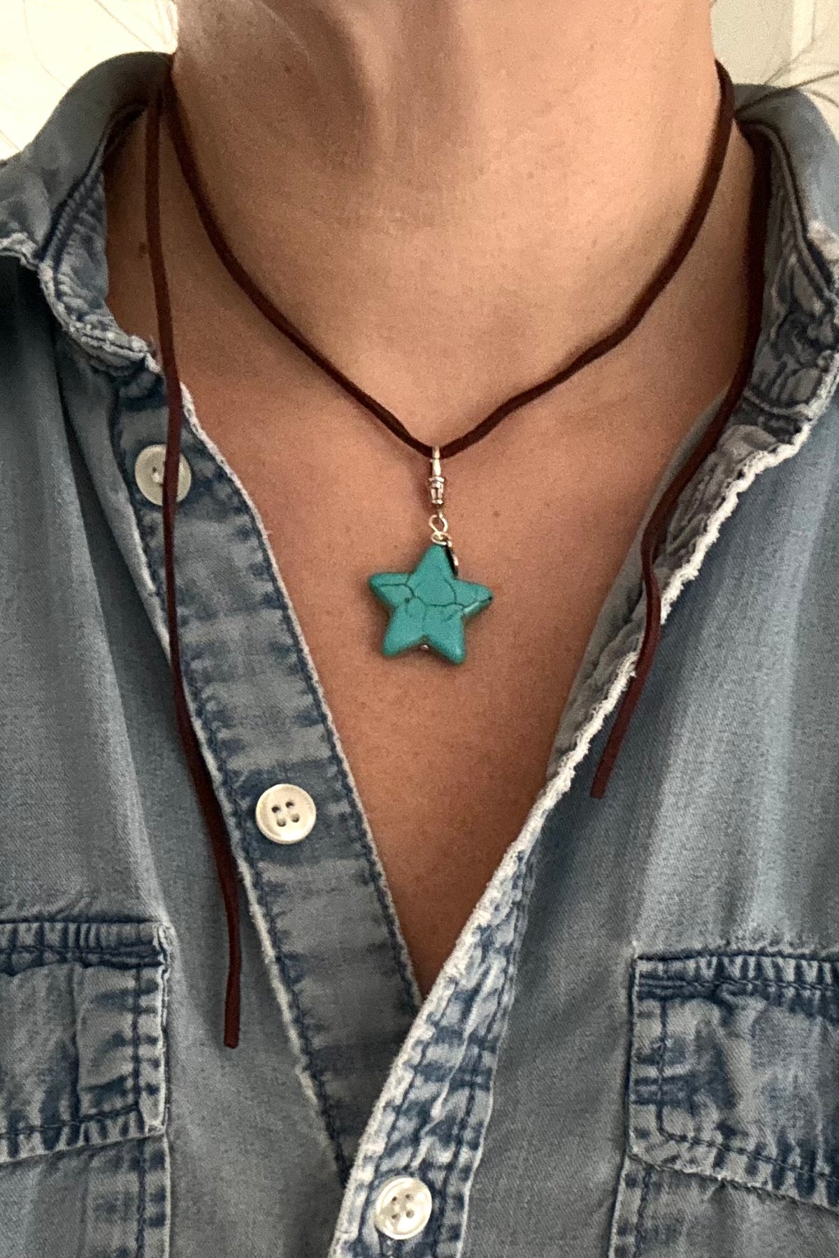 Turquoise Star | Charm + String