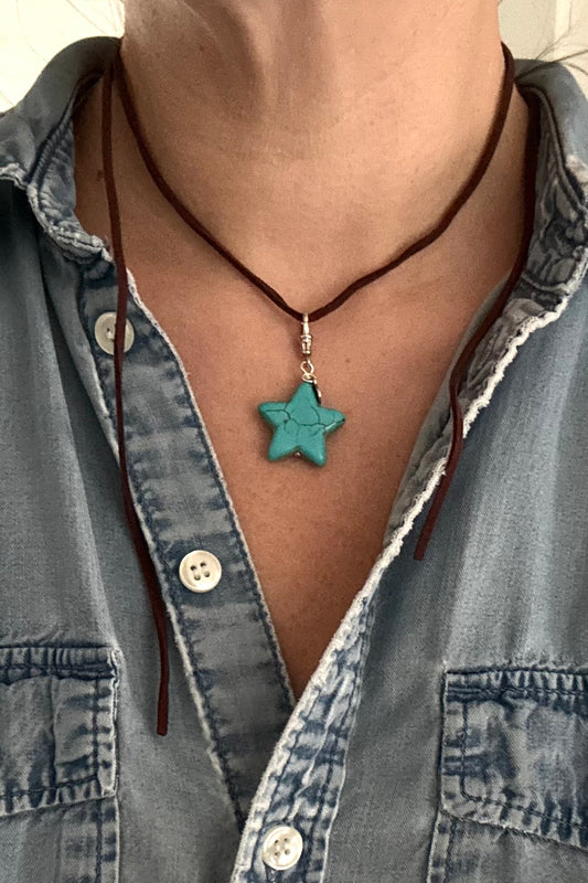 Turquoise Star | Charm + String