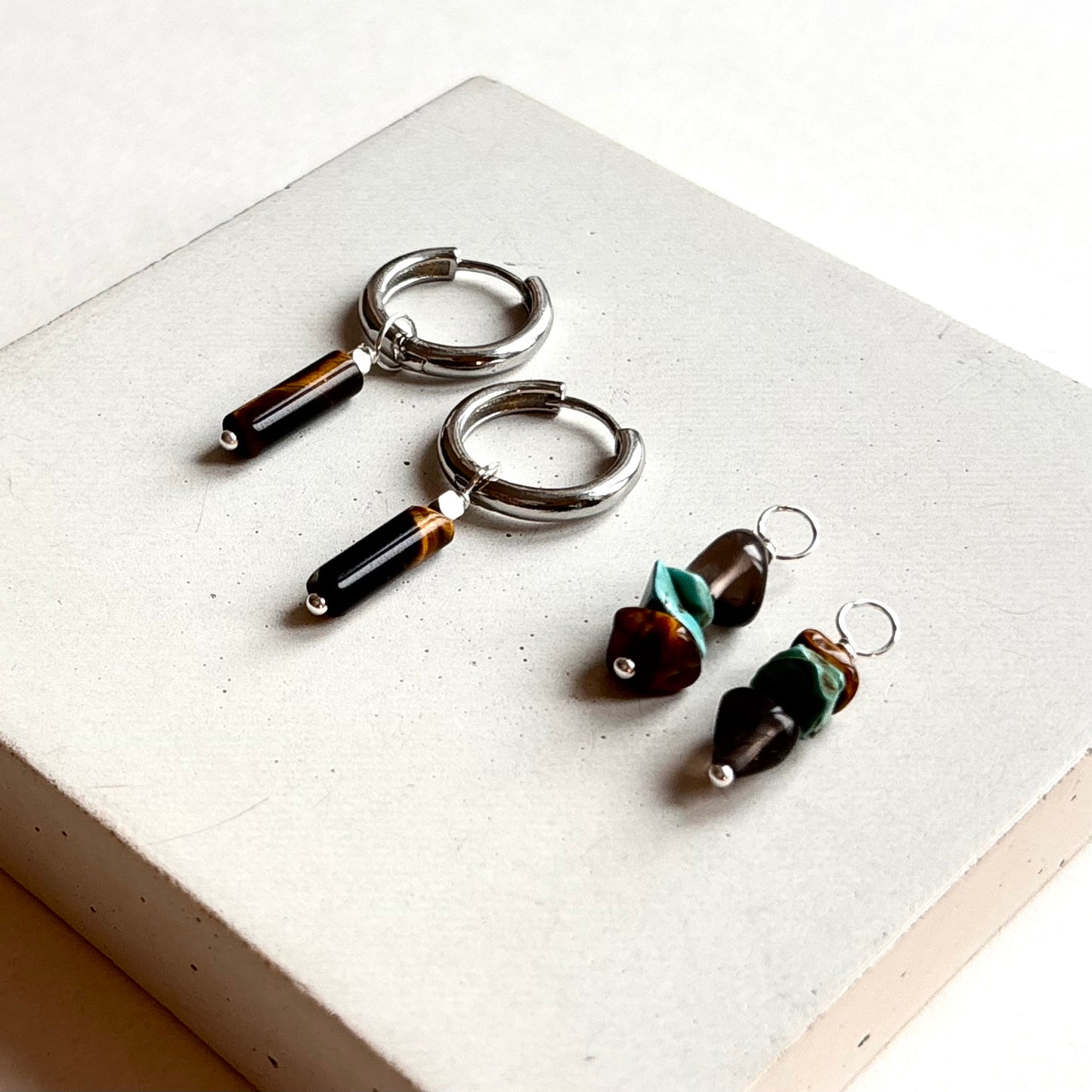 Charm Earrings | Smoky Quartz