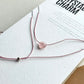 Crystal Charm Necklace | Rose Quartz Mini Heart