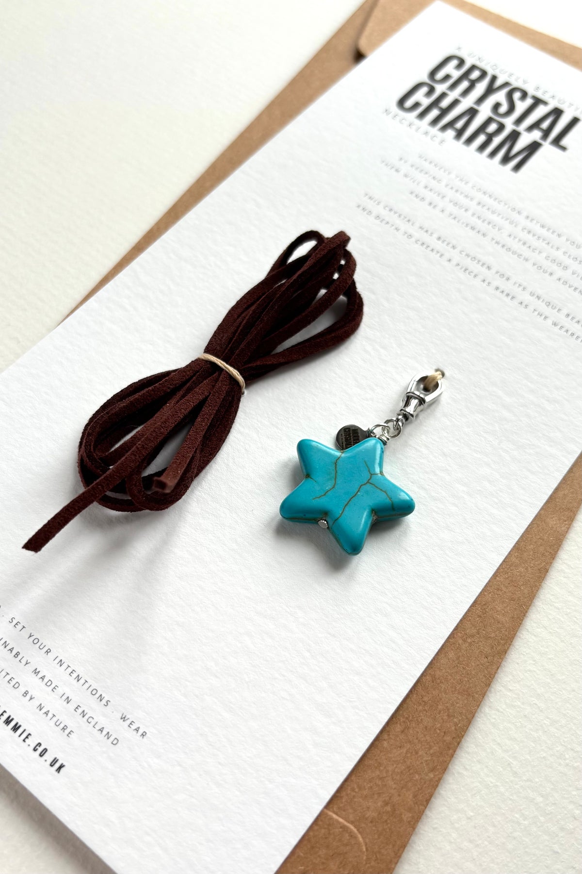 Turquoise Star | Charm + String