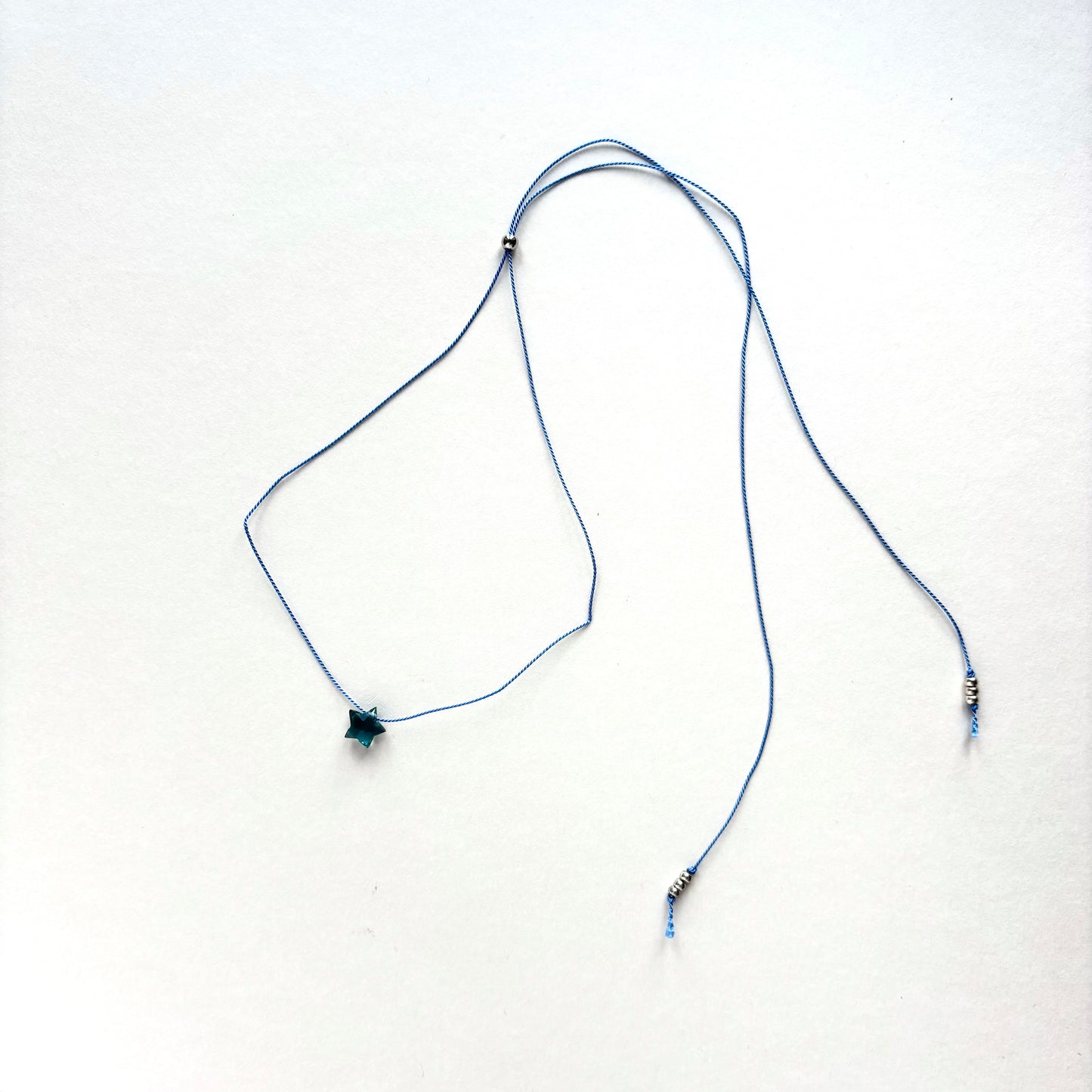 Crystal Charm Necklace | Blue Topaz Star