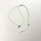 Crystal Charm Necklace | Aquamarine Heart